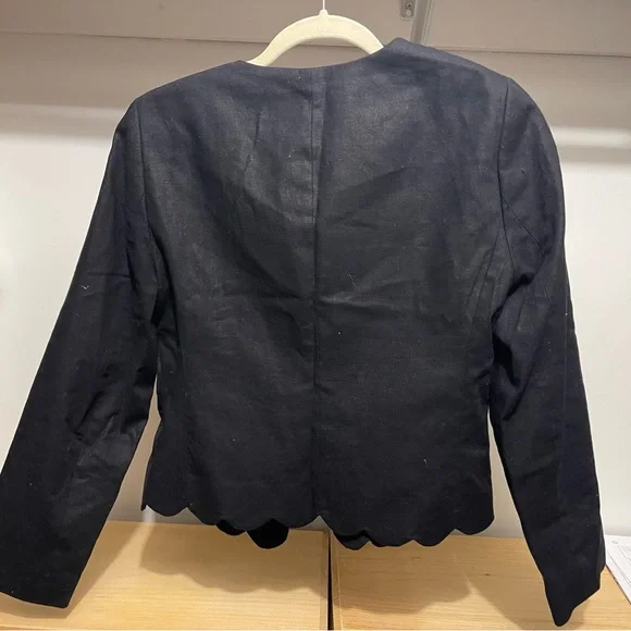 NWT Linen blend scalloped jacket - Picture 2 of 2